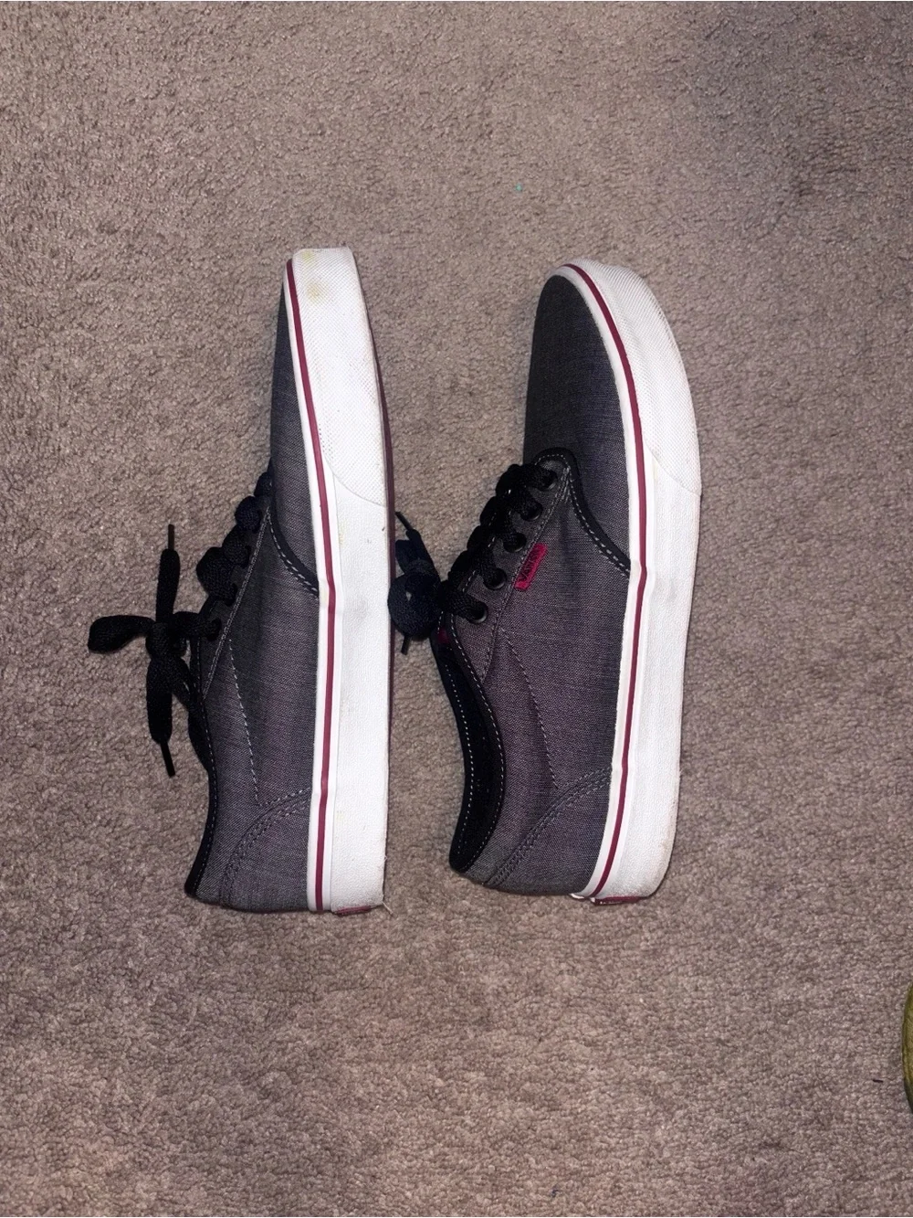 Vans Low-Top Sneakers in Charcoal with Pink Insoles